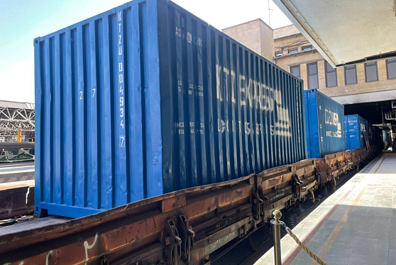 Первый транзитный поезд с грузами для Индии прибыл в Иран из Московской области